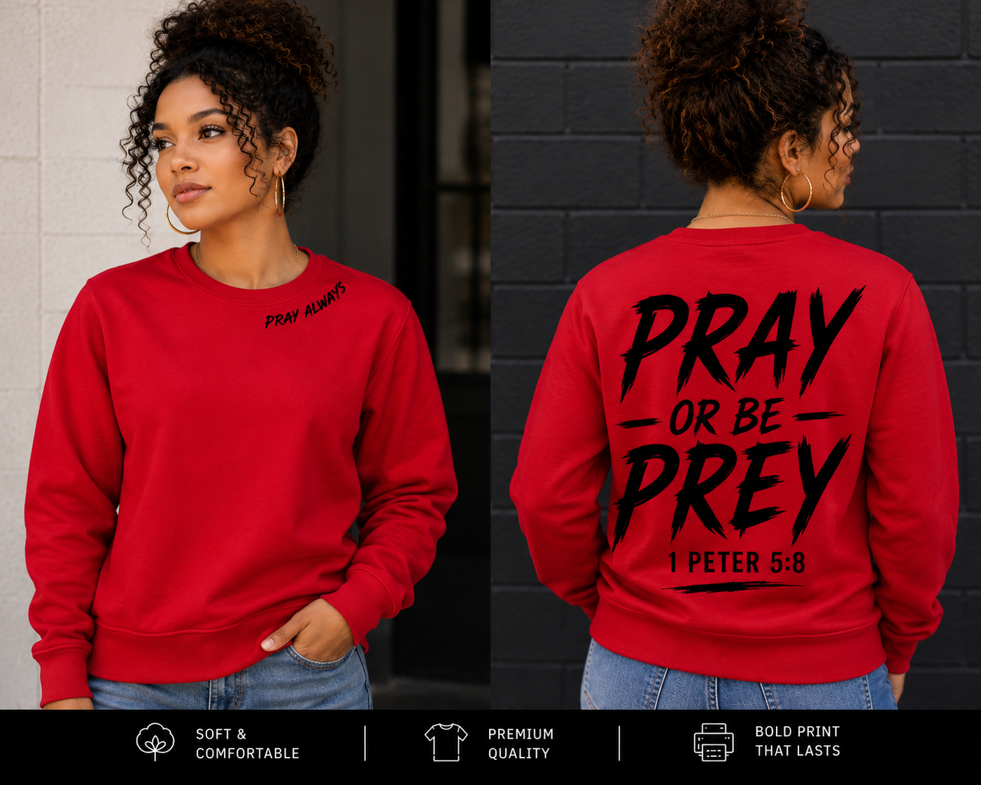 Pray or Be Prey Crewneck